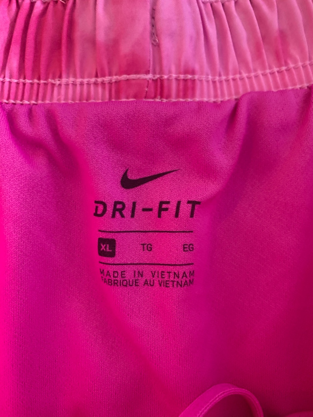 Nike Running Shorts Lot of 2 Women's XL Dri-Fit Tempo Lined 3” Inseam WHITE PINK - Picture 4 of 10